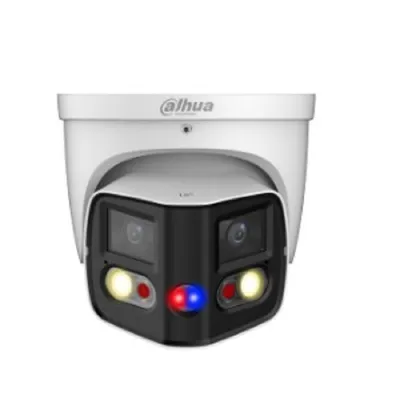 IP-камера Dahua DH-IPC-PDW3849P-A180-E2-AS-PV-0280B, уличная купольная, 2×4Мп, 180°, ИК+LED, PoE