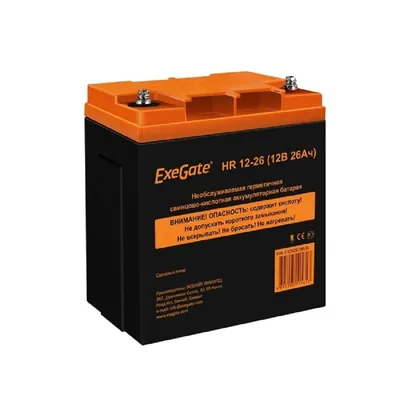 Аккумулятор ExeGate EX282973RUS, 12V 26Ah, под болт М5