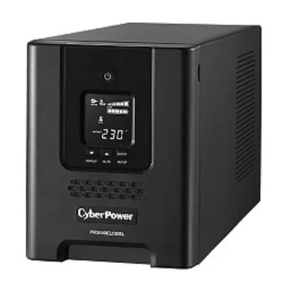 PR3000ELCDSL - Источник бесперебойного питания, CyberPower, PR3000ELCDSL, Мощность 3000ВА/2700Вт, PR-серия, Линейно-интерактивный, Напольный, LCD/Smart/USB/RS-232/EPO, AVR: 151-296 В, АКБ: 12В/9Ач*4 шт., Вых: 8xIEC C13/1xIEC C19, Чёрный