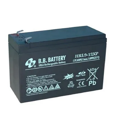 АКБ B.B. Battery HRL 9-12XP (12В 9Ач) 218.3 Вт/блок, ДхШхВ 151x65x94 мм, масса 2.75 кг, клеммы F2