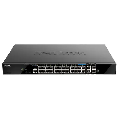Коммутатор D-Link SMB DGS-1520-28MP/A1A, L3, 20×1GbE, 4×2.5GbE, 2×10GbE, PoE 370Вт