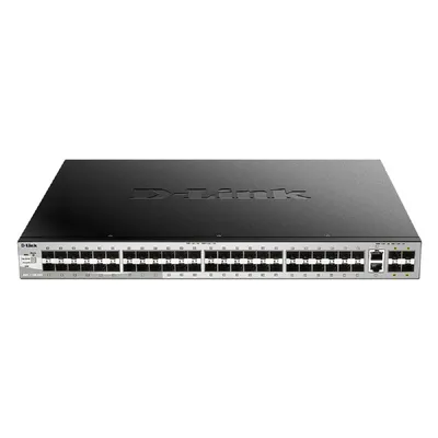 D-Link DGS-3130-54S/B1A PROJ Управляемый L3 стекируемый коммутатор с 48 портами 1000Base-X SFP, 2 портами 10GBase-T и 4 портами 10GBase-X SFP+