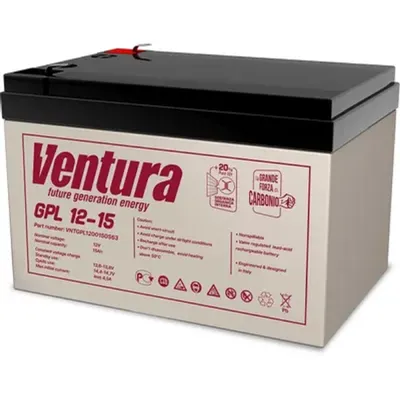 Аккумулятор VENTURA GPL 12-15, 12В, 14Ач, AGM