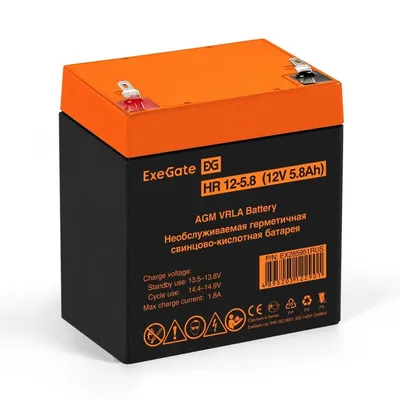 Аккумулятор Exegate EX285951RUS, 12В, 5.8Ач