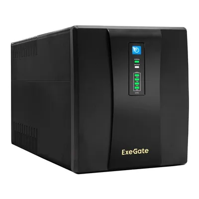ИБП ExeGate EP285490RUS, 1200VA/750W, AVR, 4 евророзетки, USB