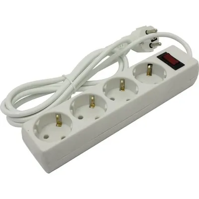 Удлинитель ExeGate EC-4-1.8W (EX279399RUS), 4×розетки, 1.8м, 2200Вт