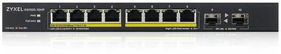 GS1100-10HP-EU0102F - Unmanaged Gigabit PoE Switch Zyxel GS1100-10HP, 8xRJ-45: 1G PoE+, 2xSFP, 130W PoE budget, desktop, fanless