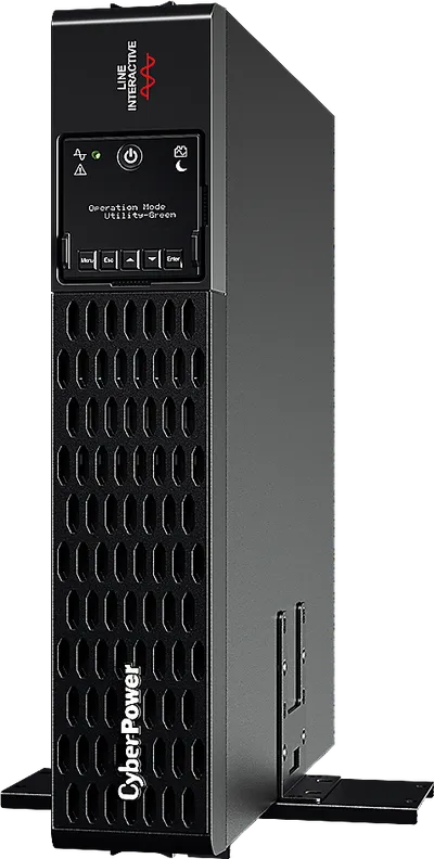 PR1000ERTXL2U - Источник бесперебойного питания, CyberPower, PR1000ERTXL2U, Мощность 1000ВА/1000Вт, PRIII-серия, Линейно-интерактивный, Стоечный 2U, LCD/Smart/BMS/USB/RS232/EPO/RJ11/RJ45/Serial/Сухие контакты, AVR: 159-288В, АКБ 12В/7Ач*4шт., Вых: 10xIEC C13, Чёрный