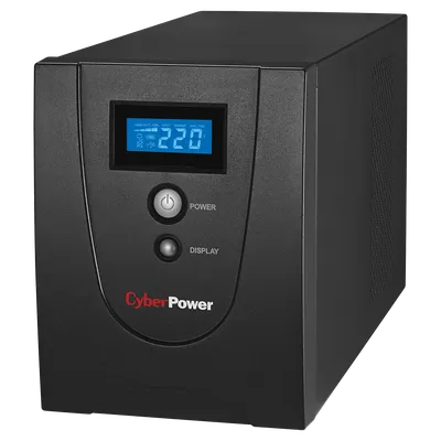 ИБП CyberPower VALUE 2200E, Line-Interactive, 2200VA/1320W, USB&Serial, RJ11/RJ45, 4 Schuko розетки, Black, 0.16х0.21х0.35м., 15.8кг./ UPS Line-Interactive CyberPower VALUE2200ELCD 2200VA/1320W USB/RS-232/RJ11/45 (4 EURO)
