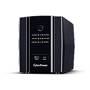 UT2200EG - Источник бесперебойного питания, CyberPower, UT2200EG, Мощность 2200ВА/1320Вт, UTG-серия, Линейно-интерактивный, Напольный, LED/RJ11/RJ45e/USB, AVR: 165-290В, АКБ 12В/9Ач*2шт., Вых: 4xSchuko, Чёрный