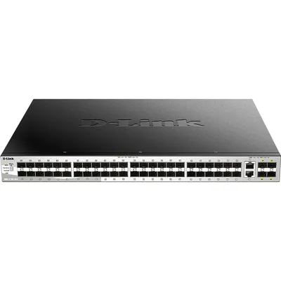 Коммутатор D-Link DGS-3130-54S/B1A, управляемый L3, 48×SFP, 2×10GbE RJ45, 4×10GbE SFP+