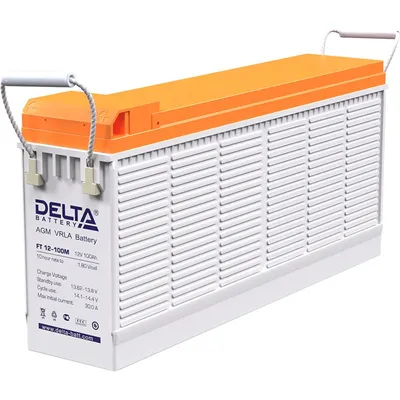 Аккумулятор Delta FT 12-100 M, 12В/100Ач, AGM, клеммы М6