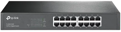Коммутатор TP-Link TL-SG1016D, 16×1GbE, неуправляемый, настольный
