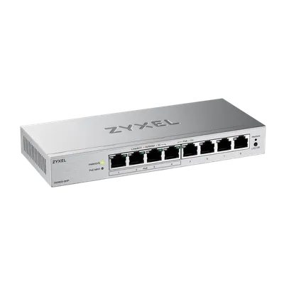 Коммутатор ZYXEL GS1200-8HPV3-EU0101F, 8×1GbE (4×PoE+), 68W PoE, desktop, fanless