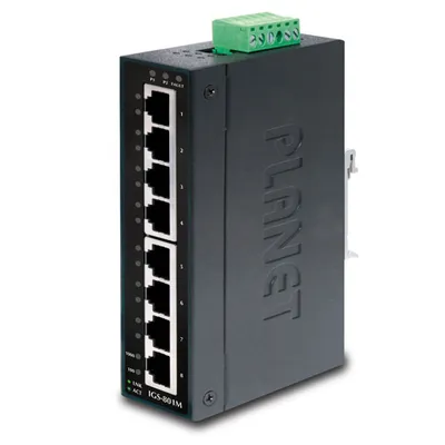 Коммутатор PLANET IGS-801M, 8×1GbE, управляемый, промышленный