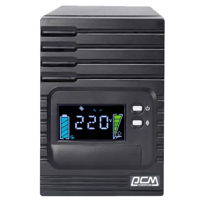 ИБП POWERCOM SPT-1000-II LCD, 1000 ВА / 800 Вт, Line-Interactive, Tower, 8×IEC