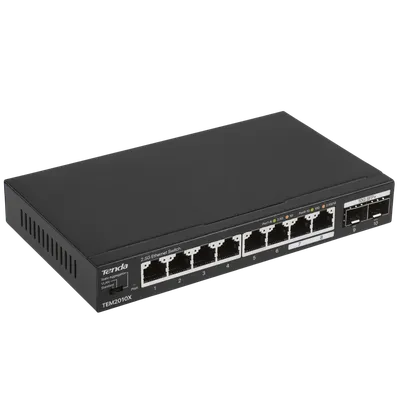 Коммутатор Tenda TEM2010X, 8×2.5GbE, 2×10G SFP+, неуправляемый