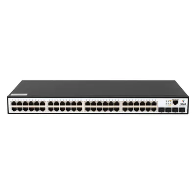 SNR SNR-S2985G-48T-RPS Управляемый гигабитный коммутатор уровня 2, 48 портов 10/100/1000Base-T, 4 порта 100/1000Base-X (SFP), встроенный БП ~220V AC, RPS 12V DC