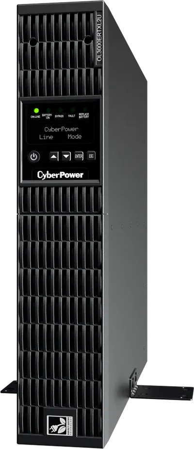 ИБП CyberPower OL3000ERTXL2U, Rackmount, Online, 3000VA/2700W, 8 IEC-320 С13, 1 IEC C19 розеток, USB&Serial, RJ11/RJ45, SNMPslot, LCD дисплей, Black, 0.5х0.8х0.2м., 37.5кг./ UPS Online CyberPower OL3000ERTXL2U 3000VA/2700W USB/RS-232/Dry/EPO/SNMPslot/RJ11/45/ВБМ (8 IEC С13, 1 IEC C19)