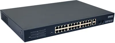 PoE Коммутатор OSNOVO SW-62422(400W) PoE коммутатор Fast Ethernet на 24 x RJ45 портов + 2 x GE Combo uplink порта. Порты: 2 x FE (10/100Base-T) с PoE (до 60W, A+B) + 22 x FE (10/100Base-T) с PoE (до 30W), 2 x GE Com