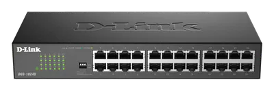 Коммутатор D-Link DGS-1024D/J1A, неуправляемый, 24×1GbE