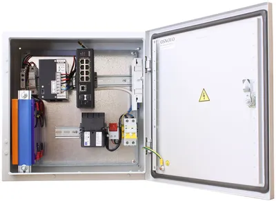 OS-44TB1(SW-60812/I) - Уличный коммутатор Osnovo с термостабилизацией и резервным питанием на базе уличной станции OSNOVO OS-44TB1. Порты: 6 x FE (10/100Base-T) с PoE (до 30W) + 2 x FE (10/100Base-T) с PoE (до 60W) + 1 x GE (10/100/1000Base-T) + 2 x GE SFP (1000Base-X)
