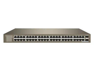 Коммутатор Tenda TEG1050F, неуправляемый, 48×1GbE, 2×SFP, 1U