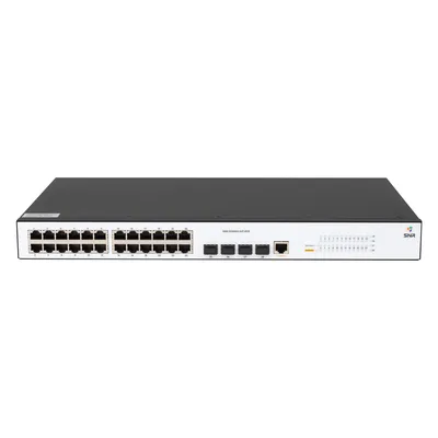 SNR SNR-S2982G-24T-POE Управляемый гигабитный PoE коммутатор уровня 2, 24 порта 10/100/1000Base-T, 4 порта 100/1000Base-X (SFP), бюджет PoE 185 Вт, встроенный БП ~220V AC