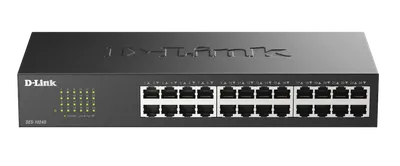 Коммутатор неуправляемый АВТОМАТ!! D-Link DES-1024D/H2A (24-портовый UTP 10/100Mbps; настольный/в стойку; металл)