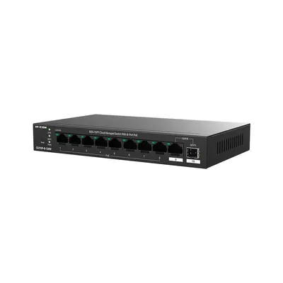 IP-COM G2210P-8-120W Коммутатор управляемый PoE, 10 портов, 9x1 Гбит/с, SFP 1x1 Гбит/с, PoE 8x30Вт (до 110 Вт)