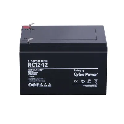 Аккумуляторная батарея CyberPower RC 12-12 12В/12Ач, клемма F2 (151х98х93мм (98мм); 3,8кг; Срок службы 6лет)