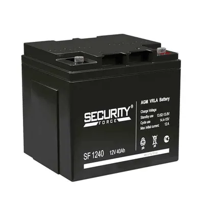 Аккумуляторная батарея Delta (Security Force SF) SF 1240 12В/40Ач, клемма Болт М6 (197х165х170мм (170мм); кг; Срок служб