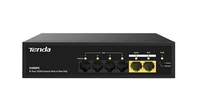 Коммутатор TENDA S106PC, 6×100M, 4×PoE