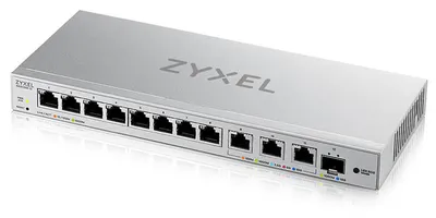 Коммутатор Zyxel XGS1250-12-ZZ0102F, 8×1GbE, 3×Multi-Gig, 1×SFP+, настольный