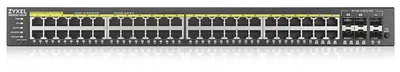 Коммутатор L2 PoE+ Zyxel NebulaFlex Pro GS2220-50HP, rack 19", 44xGE PoE+, 4xCombo (SFP/RJ-45 PoE+), 2xSFP, бюджет PoE 375 Вт