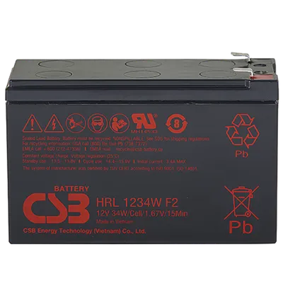 АКБ CSB Аккумуляторная батарея для ИБП (10-12 лет) (12V/9Ah)