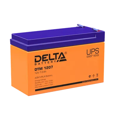 Аккумулятор DELTA Battery DTM 1207, 12В, 7.2Ач