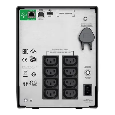 Источник бесперебойного питания APC Smart-UPS C 1000VA/600W, 230V, Line-Interactive, LCD, Out: 8xC13, 1 year warranty (замена SMC1000I)