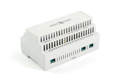 SKAT-12-3.0-DIN (SKAT ИБП-12/3-DIN) источник питания 12В 3А пластиковый корпус под DIN рейку 35 мм