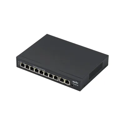 Коммутатор Бастион SKAT PoE-8E-2E, 8×100 Мбит/с PoE++ + 2×100 Мбит/с Uplink, неуправляемый
