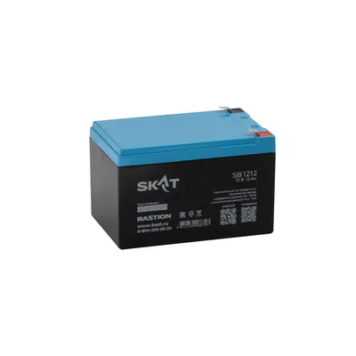 Аккумулятор SKAT SB 1212, 12В, 12Ач, максимальный ток заряда 3,6 А.