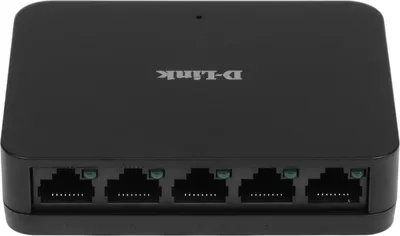Коммутатор неуправляемый АВТОМАТ!! D-Link DGS-1005A/G1A (5-портовый гигабитный UTP 10/100/1000 Base-T; настольный; пластик)