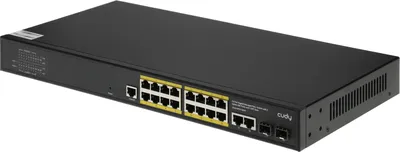 Коммутатор Cudy GS2018PS2-200W, управляемый L2 PoE+, 16×1GbE PoE+2×SFP, 200W