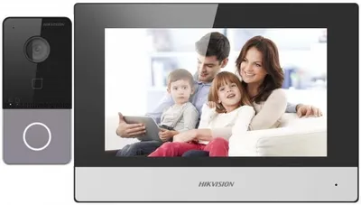 Комплект IP видеодомофона Hikvision DS-KIS603-P(C), Wi-Fi, 7" монитор, Hik-Connect