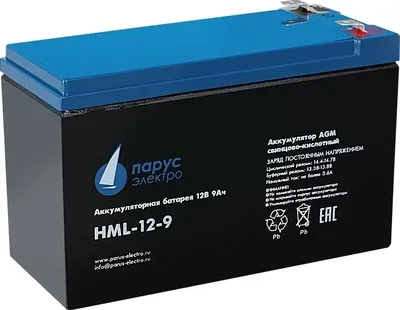Аккумулятор СВЯЗЬ ИНЖИНИРИНГ HML-12-9, 12В, 9Ач, AGM