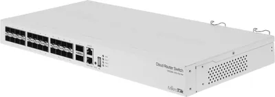 CRS326-24S+2Q+RM - Коммутатор, MikroTik, CRS326-24S+2Q+RM, Cloud Router Switch, 2 x 40G QSFP+ cages, 24 10G SFP+ cages, 1x LAN port for management, RouterOS/SwitchOS (dual boot), 1U rackmount enclosure, Dual redundant PSU, -20°C to 60°C