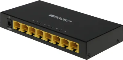 Коммутатор Origo OS1208/A1A, 8×100Мбит, неуправляемый, настольный