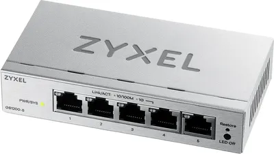 GS1200-5V3-EU0101F Коммутатор Web Smart L2 коммутатор Zyxel GS1200-5v3, 5xGE,  настольный,  бесшумный