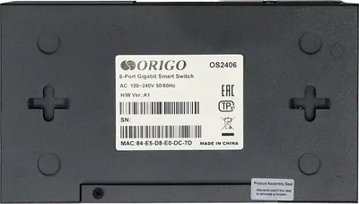 Коммутатор Origo OS2406/A1A, 6×1GbE, L2, настраиваемый