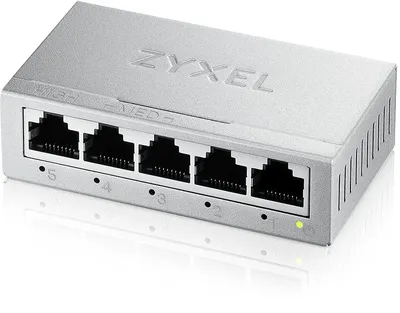 Коммутатор Zyxel GS-105BV5-EU0101F, 5×GbE, неуправляемый, металл